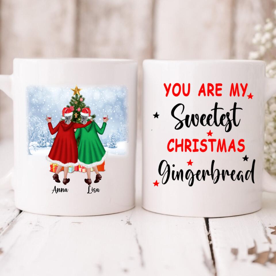 Grandmother Christmas - " You Are My Sweetest Christmas Gingerbread " Personalized Mug - VIEN-CML-20220106-05
