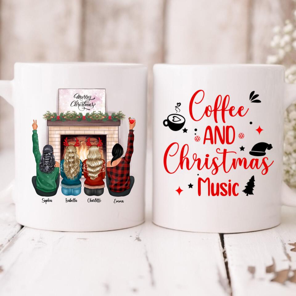 Christmas Best Friend - " Coffee & Christmas Music " Personalized Mug - PHUOC-CML-20220218-01