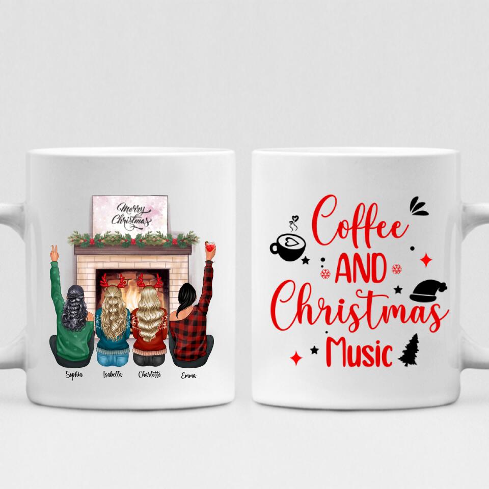 Christmas Best Friend - " Coffee & Christmas Music " Personalized Mug - PHUOC-CML-20220218-01