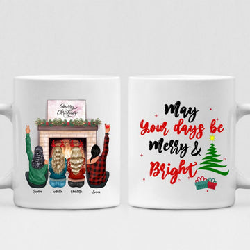 Christmas Best Friend - " May Your Days Be Mery & Bright " Personalized Mug - PHUOC-CML-20220218-01