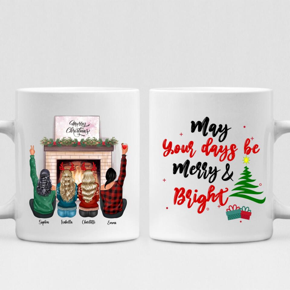 Christmas Best Friend - " May Your Days Be Mery & Bright " Personalized Mug - PHUOC-CML-20220218-01