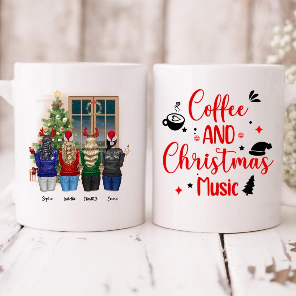 Xmas With Besties - " Coffee & Christmas Music " - Personalized Mug PHUOC-CML-20220217-02