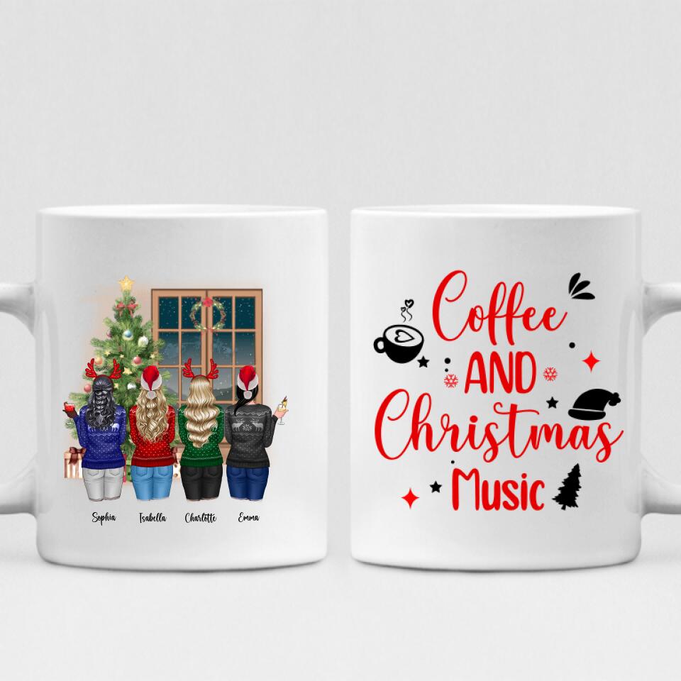 Xmas With Besties - " Coffee & Christmas Music " - Personalized Mug PHUOC-CML-20220217-02
