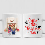 Christmas With Besties - " Coffee & Christmas Music " Personalized Mug - PHUOC-CML-20220217-01