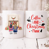 Christmas With Besties - " Coffee & Christmas Music " Personalized Mug - PHUOC-CML-20220217-01