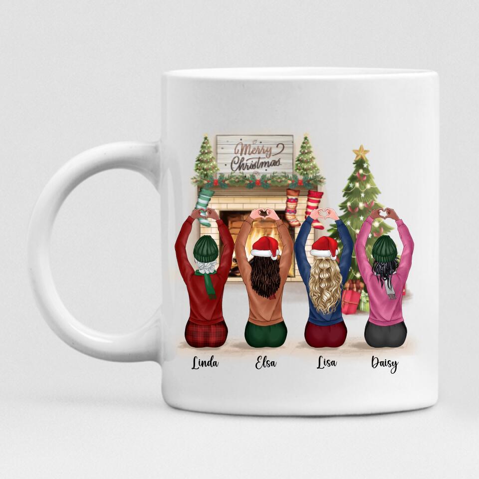 Merry Christmas Besties - " May Your Days Be Mery & Bright " Personalized Mug - VIEN-CML-20220215-01