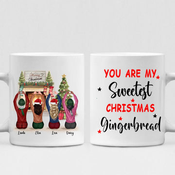 Merry Christmas Besties - " You Are My Sweetest Christmas Gingerbread " Personalized Mug - VIEN-CML-20220215-01