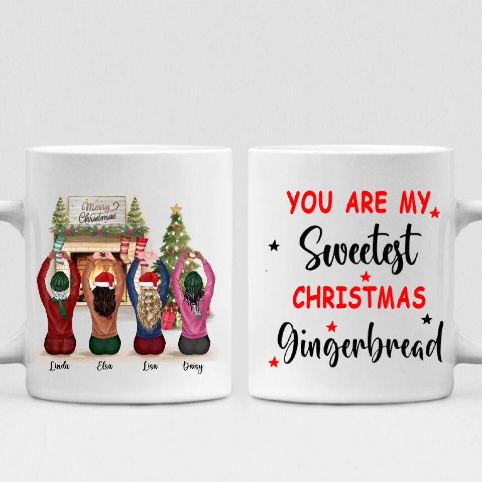 Merry Christmas Besties - " You Are My Sweetest Christmas Gingerbread " Personalized Mug - VIEN-CML-20220215-01
