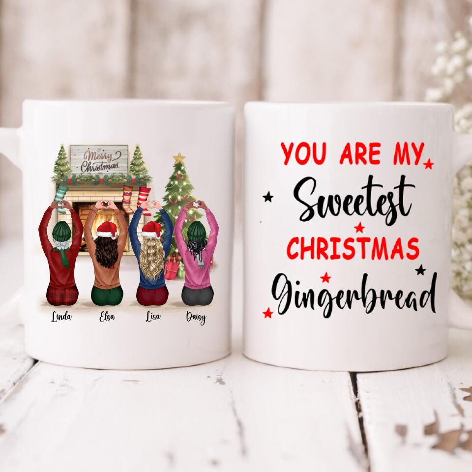 Merry Christmas Besties - " You Are My Sweetest Christmas Gingerbread " Personalized Mug - VIEN-CML-20220215-01