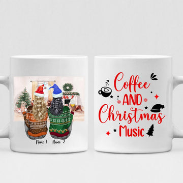 Christmas Sisters - " Coffee & Christmas Music " Personalized Mug - NGUYEN-CML-20220106-05