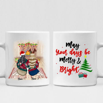 Christmas Best Friends - " May Your Days Be Mery & Bright " Personalized Mug -NGUYEN-CML-20220108-03