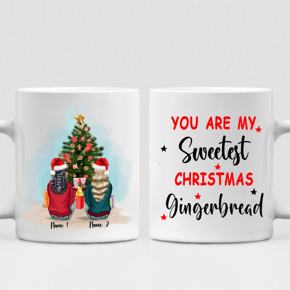 Christmas Besties - " You Are My Sweetest Christmas Gingerbread " Personalized Mug - NGUYEN-CML-20220110-02