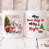 Besties Christmas Party - " May Your Days Be Mery & Bright " Personalized Mug - VIEN-CML-20220111-03