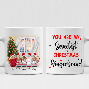 Besties Christmas Party - " You Are My Sweetest Christmas Gingerbread " Personalized Mug - VIEN-CML-20220111-03