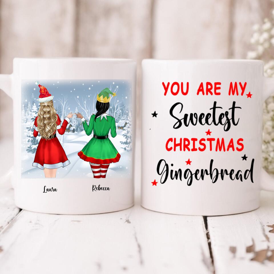 Christmas Girls - " You Are My Sweetest Christmas Gingerbread " Personalized  Mug - CUONG-CML-20220110-02