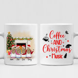 Christmas Besties - " Coffee & Christmas Music " Personalized Mug - VIEN-CML-20220112-01