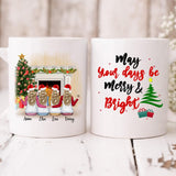 Christmas Besties - " May Your Days Be Mery & Bright " Personalized Mug - VIEN-CML-20220112-01