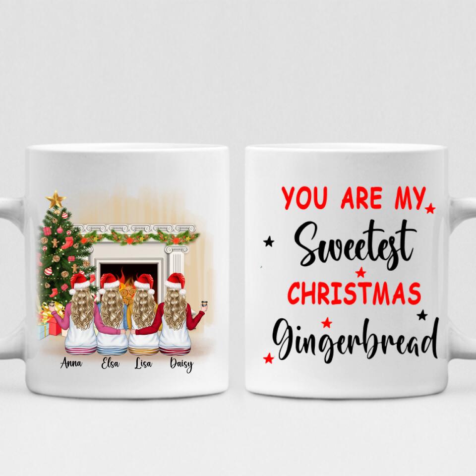 Christmas Besties - " You Are My Sweetest Christmas Gingerbread " Personalized Mug - VIEN-CML-20220112-01