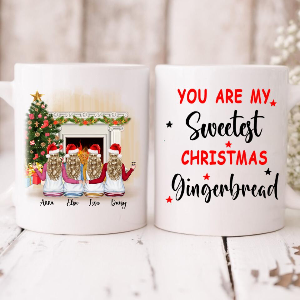 Christmas Besties - " You Are My Sweetest Christmas Gingerbread " Personalized Mug - VIEN-CML-20220112-01