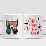 Christmas Besties - " Coffee & Christmas Music " Personalized Mug - NGUYEN-CML-20220112-04