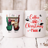 Christmas Besties - " Coffee & Christmas Music " Personalized Mug - NGUYEN-CML-20220112-04