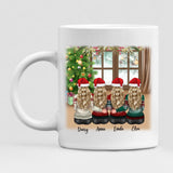 Christmas With Besties - " May Your Days Be Mery & Bright " Personalized Mug - VIEN-CML-20220115-02