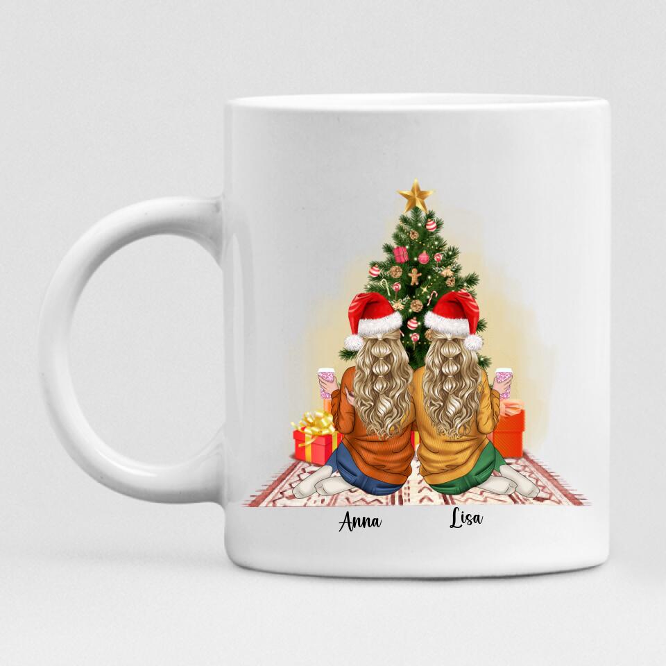 Christmas Girls Best Friends - " Coffee & Christmas Music " Personalized Mug - VIEN-CML-20220111-01