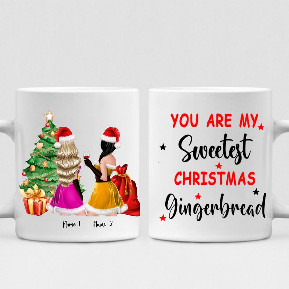 Christmas Besties - " You Are My Sweetest Christmas Gingerbread " Personalized Mug - NGUYEN-CML-20220107-01