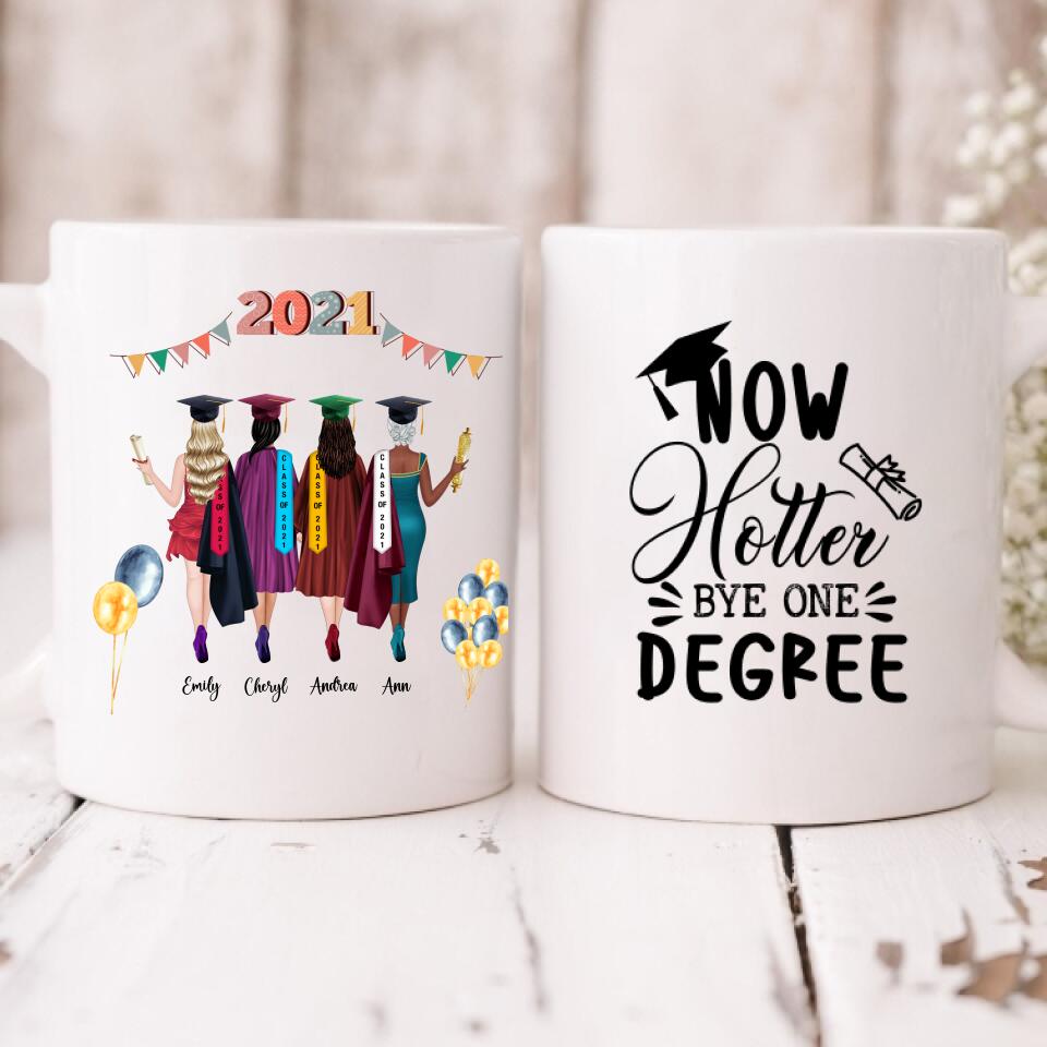 Graduation Girls - " Now Hotter By One Degree " Personalized Mug - CUONG-CML-20220110-04