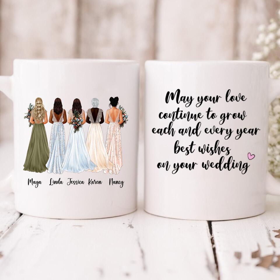 Boho Wedding Best Friends - " May Your Love Continue To Grow Each And Every Year Best Wishes On Your Wedding " Personalized Mug - CUONG-CML-20220114-04