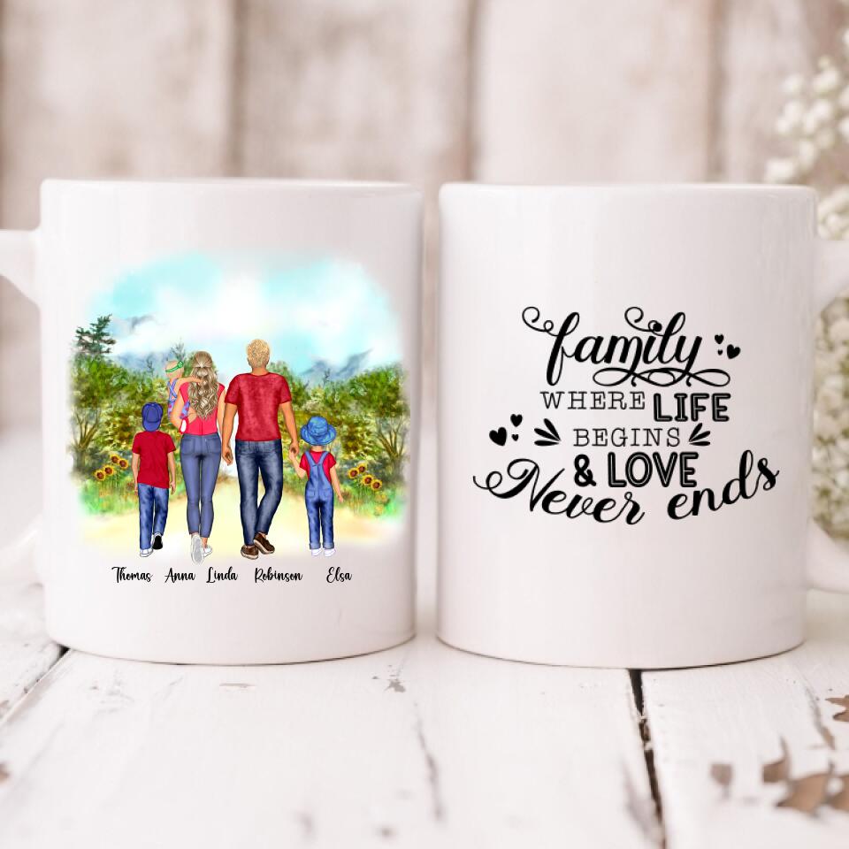 Family Holidays - " Family Where Life Begins & Love Never Ends " Personalized Mug - VIEN-CML-20220228-02