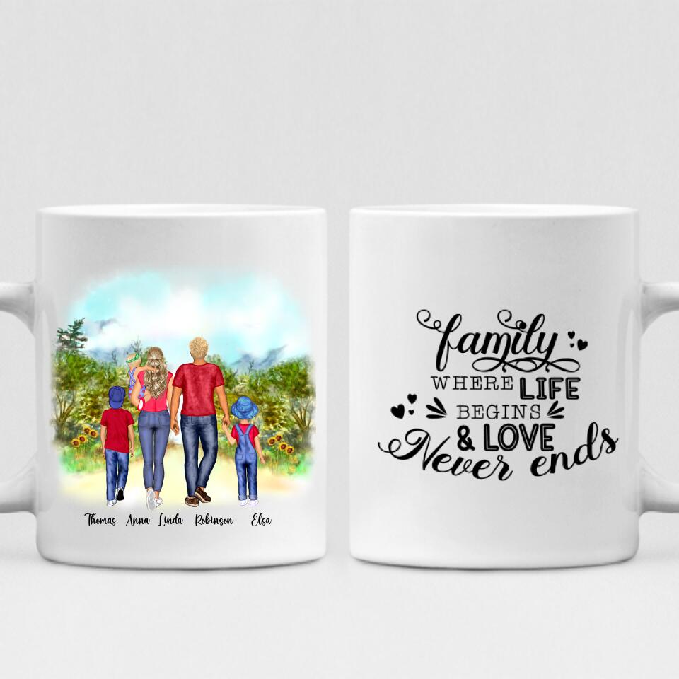 Family Holidays - " Family Where Life Begins & Love Never Ends " Personalized Mug - VIEN-CML-20220228-02