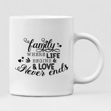 Family love - " Family Where Life Begins & Love Never Ends " Personalized Mug - VIEN-CML-20220110-02
