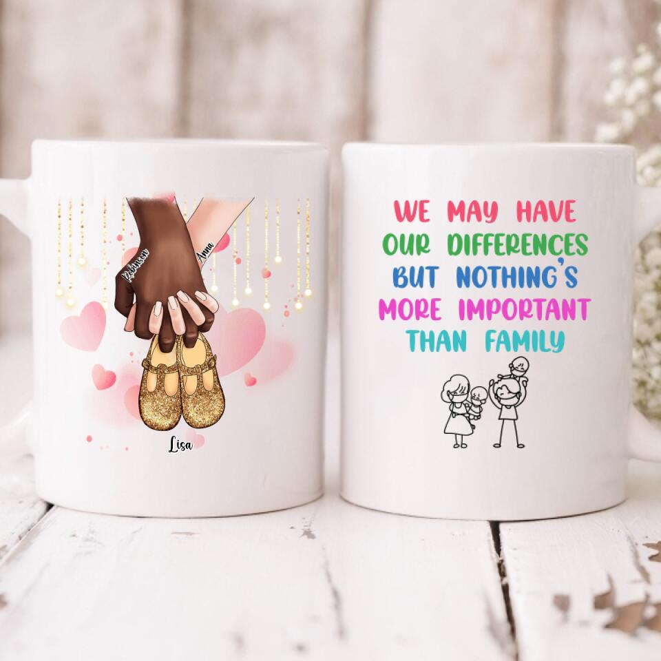 Family love - " We May Have Our Differences But Nothing’s More Important Than Family " Personalized Mug - VIEN-CML-20220110-02