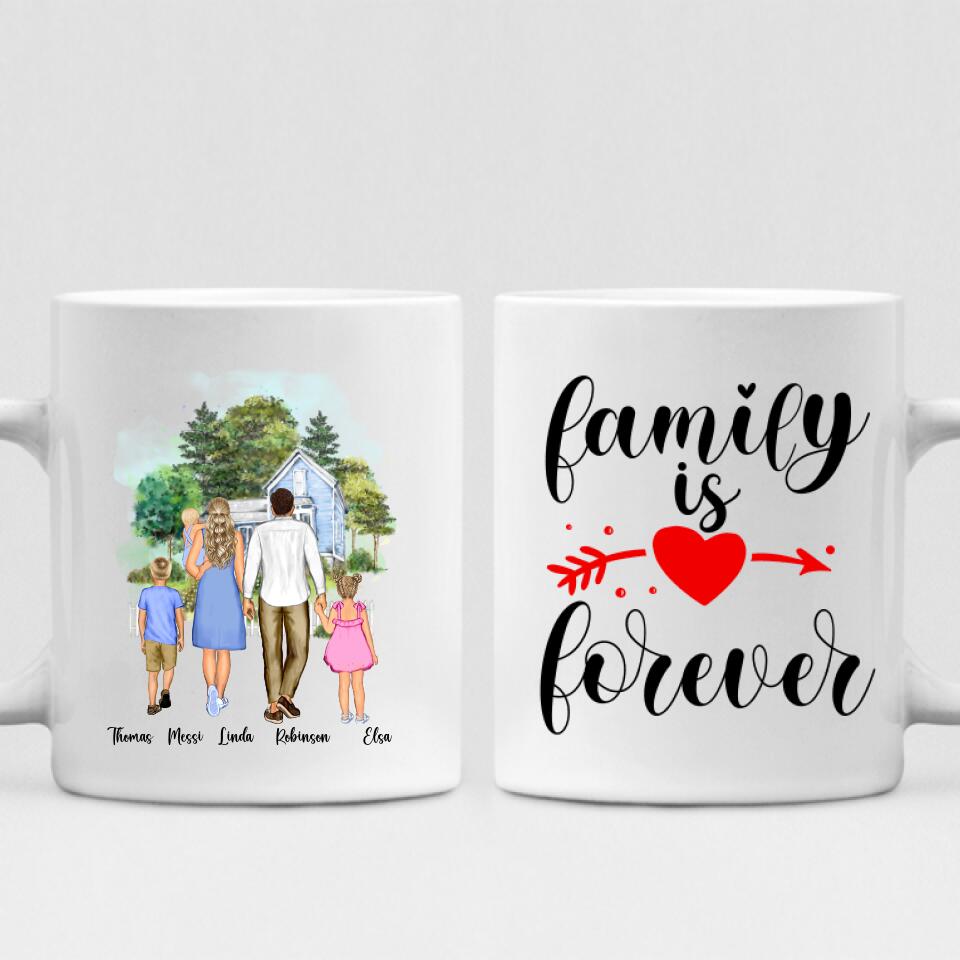 Family Home - " Family Is Forever " Personalized Mug - VIEN-CML-20220225-01