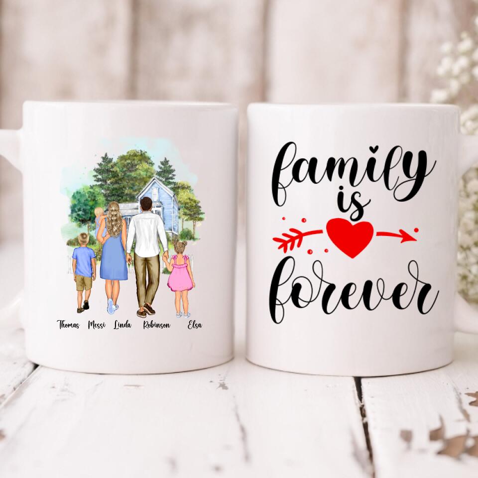 Family Home - " Family Is Forever " Personalized Mug - VIEN-CML-20220225-01