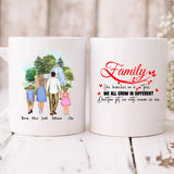 Family Home - " Family Like Branches On A Tree, We All Grow In Different Directions Yet Our Roots Remain As One " Personalized Mug - VIEN-CML-20220225-01