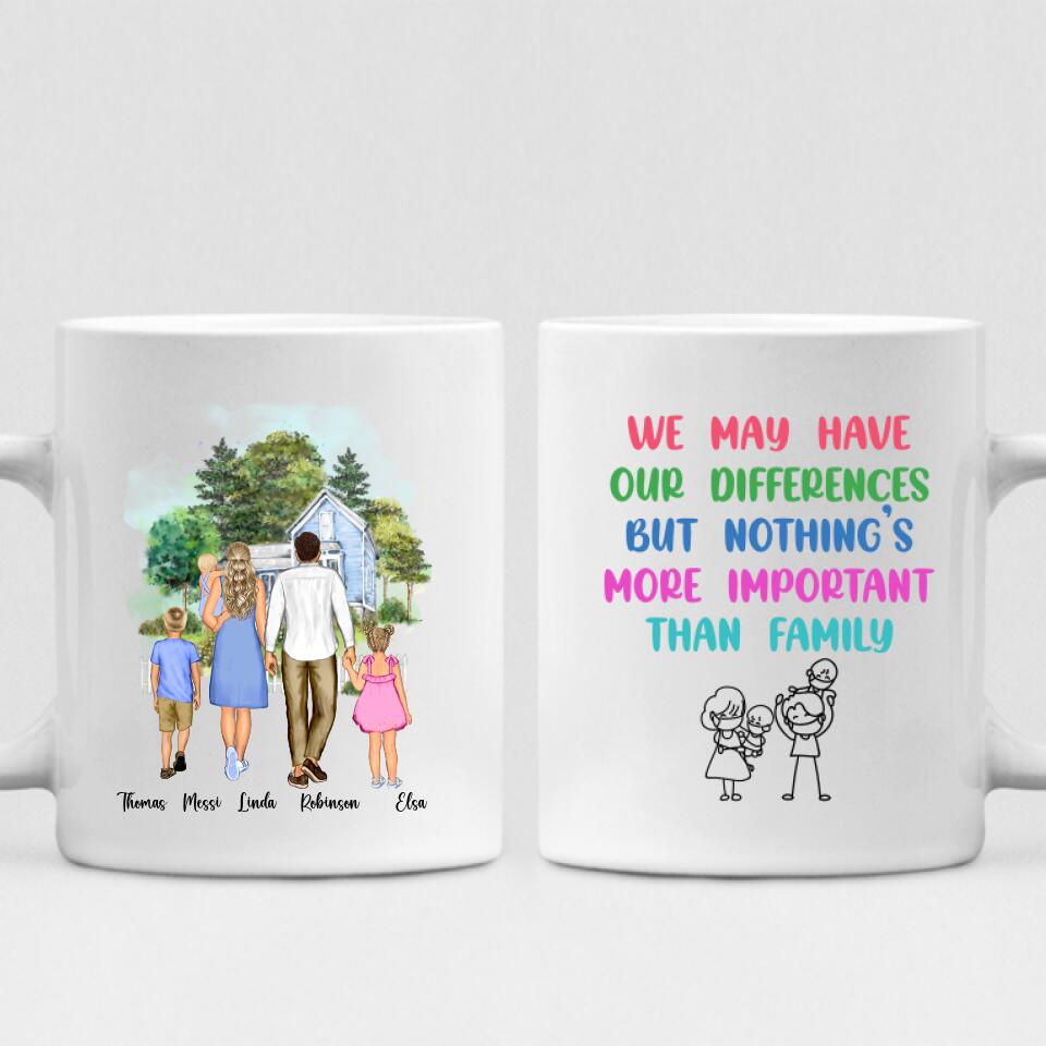 Family Home - " We May Have Our Differences But Nothing’s More Important Than Family " Personalized Mug - VIEN-CML-20220225-01