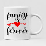 Family Walking Down The Street - " Family Is Forever " Personalized Mug - NGUYEN-CML-20220111-01