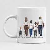 Family Walking Down The Street - " Family Like Branches On A Tree, We All Grow In Different Directions Yet Our Roots Remain As One " Personalized Mug - NGUYEN-CML-20220111-01