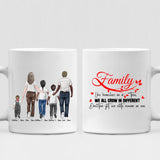 Family Walking Down The Street - " Family Like Branches On A Tree, We All Grow In Different Directions Yet Our Roots Remain As One " Personalized Mug - NGUYEN-CML-20220111-01