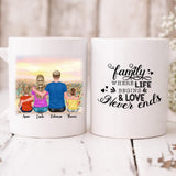 We Are Family - " Family Where Life Begins & Love Never Ends " Personalized Mug - VIEN-CML-20220115-01