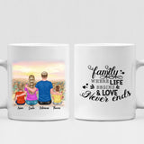 We Are Family - " Family Where Life Begins & Love Never Ends " Personalized Mug - VIEN-CML-20220115-01