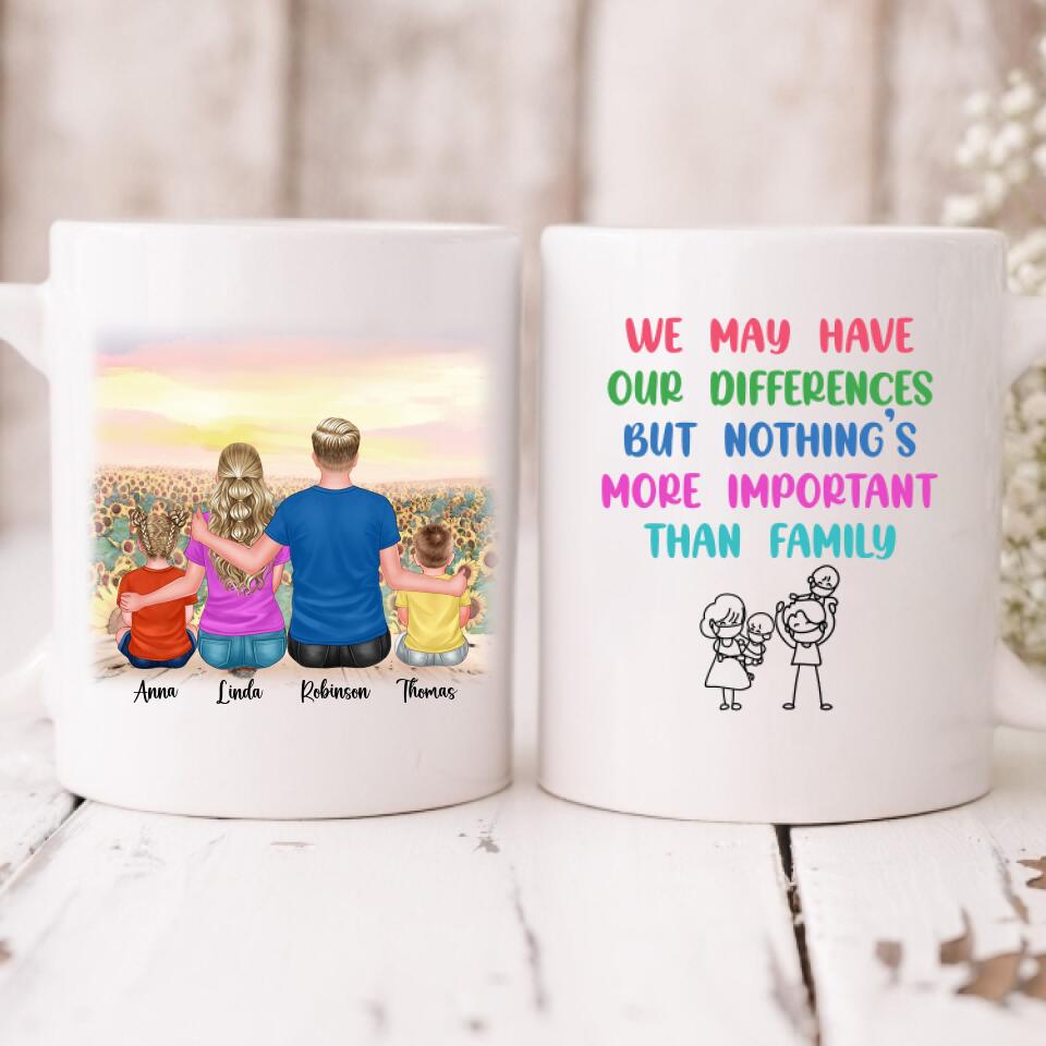 We Are Family - " We May Have Our Differences But Nothing’s More Important Than Family " Personalized Mug - VIEN-CML-20220115-01