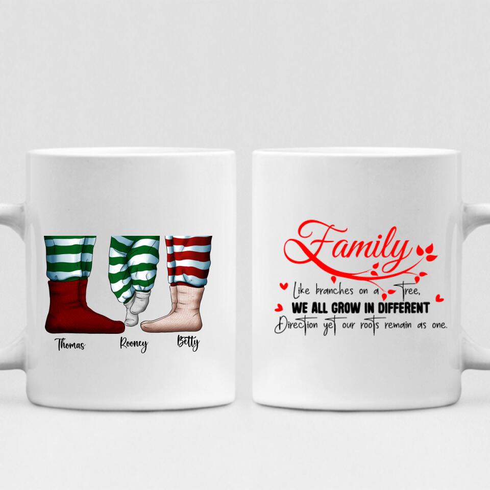 Family Where Life Begins - " Family Like Branches On A Tree, We All Grow In Different Directions Yet Our Roots Remain As One " Personalized Mug - CUONG-CML-20220117-03