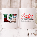 Family Where Life Begins - " Family Like Branches On A Tree, We All Grow In Different Directions Yet Our Roots Remain As One " Personalized Mug - CUONG-CML-20220117-03