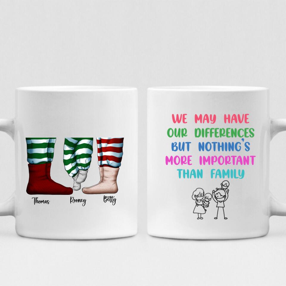 Family Where Life Begins - " We May Have Our Differences But Nothing’s More Important Than Family " Personalized Mug - CUONG-CML-20220117-03