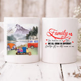 Family Camping - " Family Like Branches On A Tree, We All Grow In Different Directions Yet Our Roots Remain As One " Personalized Mug - VIEN-CML-20220218-02