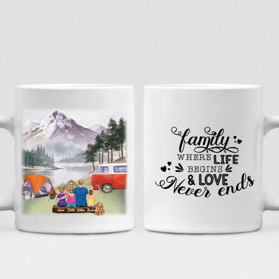 Family Camping - " Family Where Life Begins & Love Never Ends " Personalized Mug - VIEN-CML-20220218-02