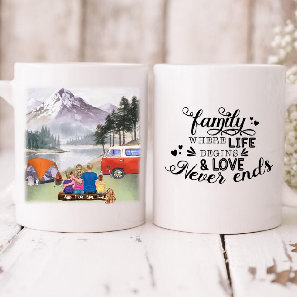 Family Camping - " Family Where Life Begins & Love Never Ends " Personalized Mug - VIEN-CML-20220218-02